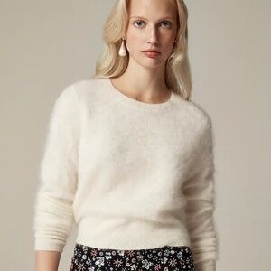 J. Crew Women's Cream Crew Neck Sweater